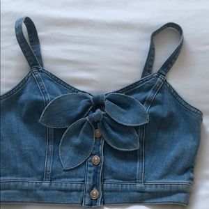 Jean crop top